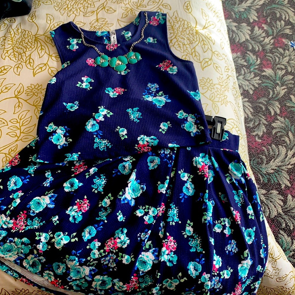 Two piece summer wear.
